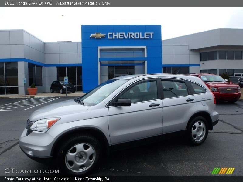 Alabaster Silver Metallic / Gray 2011 Honda CR-V LX 4WD