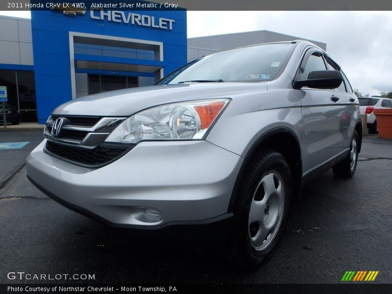 Alabaster Silver Metallic / Gray 2011 Honda CR-V LX 4WD