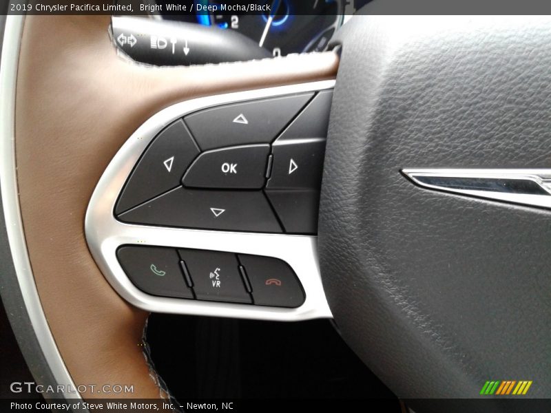 Bright White / Deep Mocha/Black 2019 Chrysler Pacifica Limited