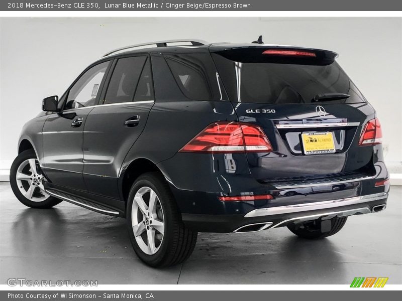 Lunar Blue Metallic / Ginger Beige/Espresso Brown 2018 Mercedes-Benz GLE 350