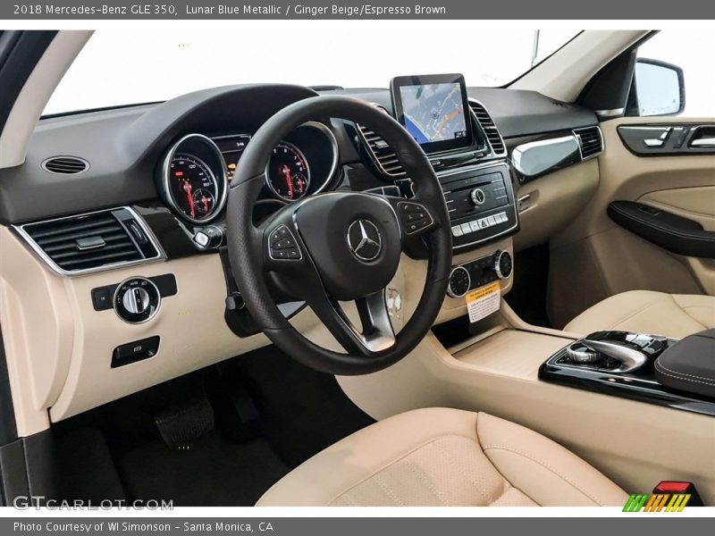 Lunar Blue Metallic / Ginger Beige/Espresso Brown 2018 Mercedes-Benz GLE 350