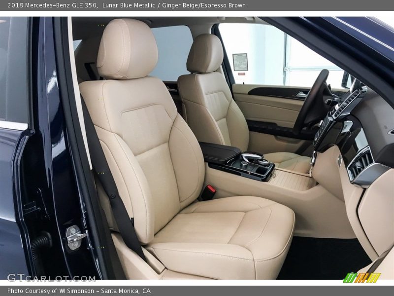 Lunar Blue Metallic / Ginger Beige/Espresso Brown 2018 Mercedes-Benz GLE 350