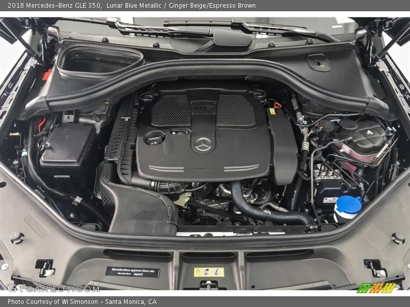Lunar Blue Metallic / Ginger Beige/Espresso Brown 2018 Mercedes-Benz GLE 350