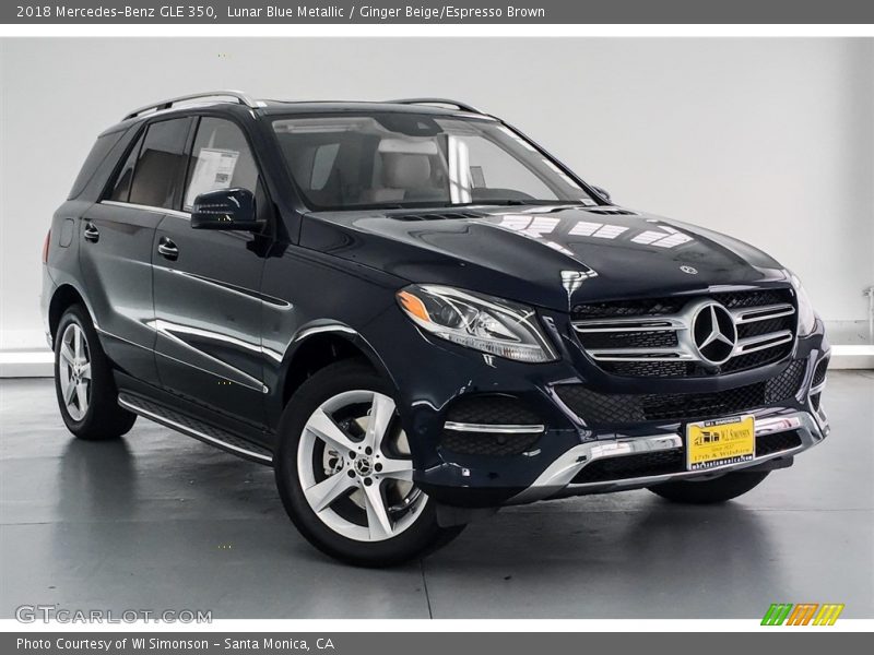 Lunar Blue Metallic / Ginger Beige/Espresso Brown 2018 Mercedes-Benz GLE 350