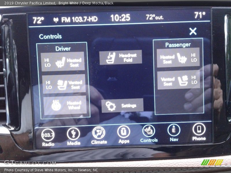 Bright White / Deep Mocha/Black 2019 Chrysler Pacifica Limited