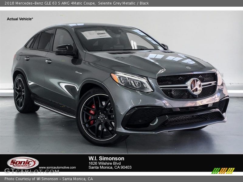 Selenite Grey Metallic / Black 2018 Mercedes-Benz GLE 63 S AMG 4Matic Coupe