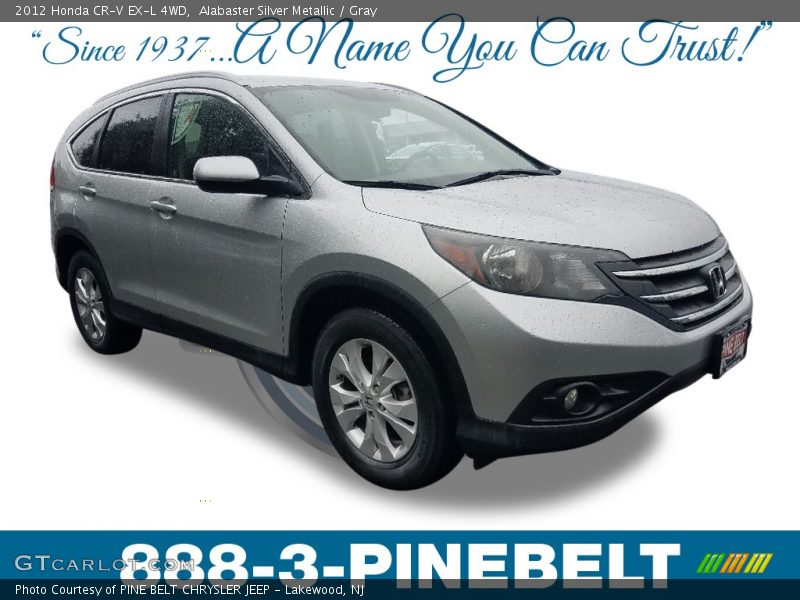 Alabaster Silver Metallic / Gray 2012 Honda CR-V EX-L 4WD