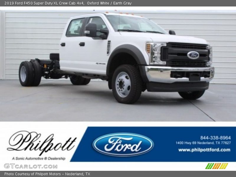 Oxford White / Earth Gray 2019 Ford F450 Super Duty XL Crew Cab 4x4