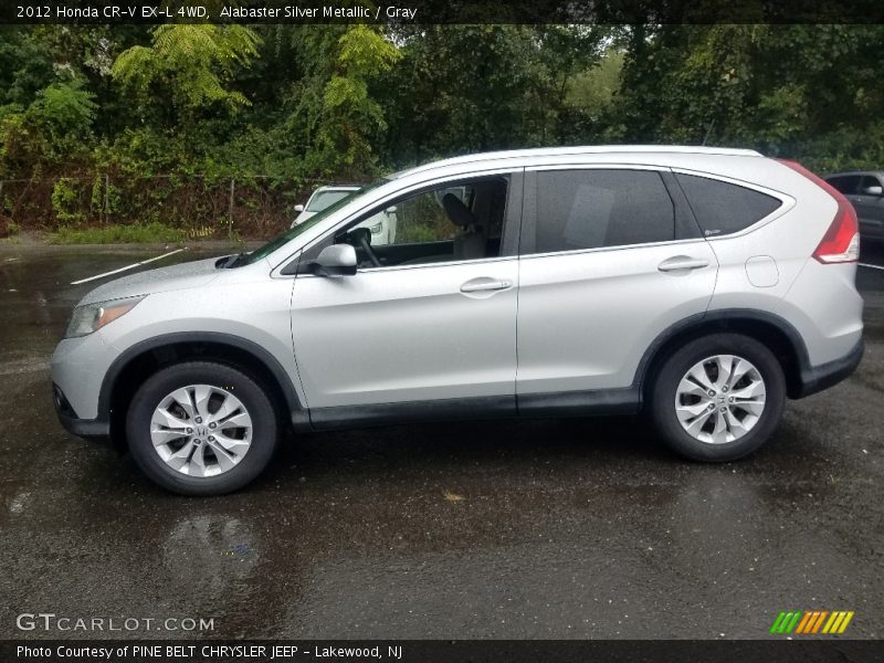 Alabaster Silver Metallic / Gray 2012 Honda CR-V EX-L 4WD