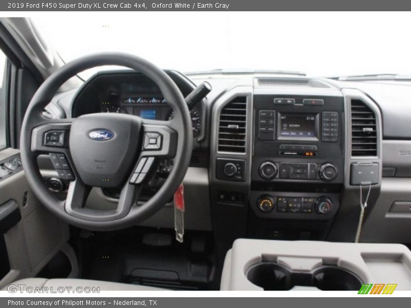 Oxford White / Earth Gray 2019 Ford F450 Super Duty XL Crew Cab 4x4