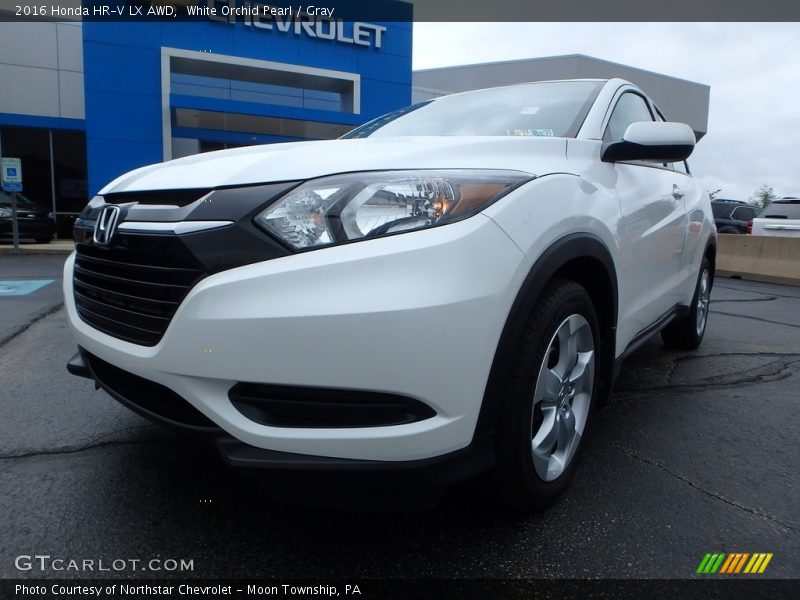 White Orchid Pearl / Gray 2016 Honda HR-V LX AWD