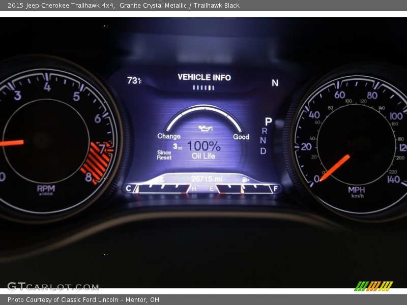 Granite Crystal Metallic / Trailhawk Black 2015 Jeep Cherokee Trailhawk 4x4