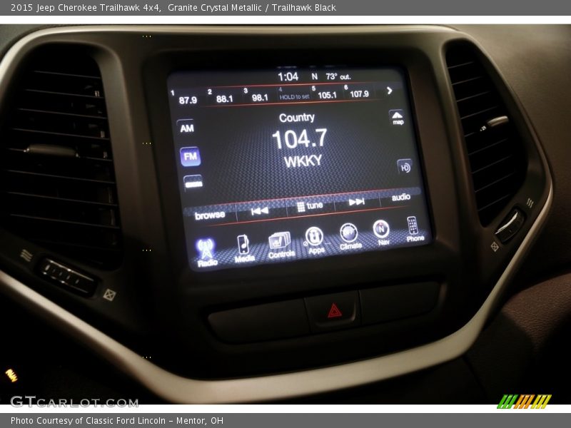 Granite Crystal Metallic / Trailhawk Black 2015 Jeep Cherokee Trailhawk 4x4