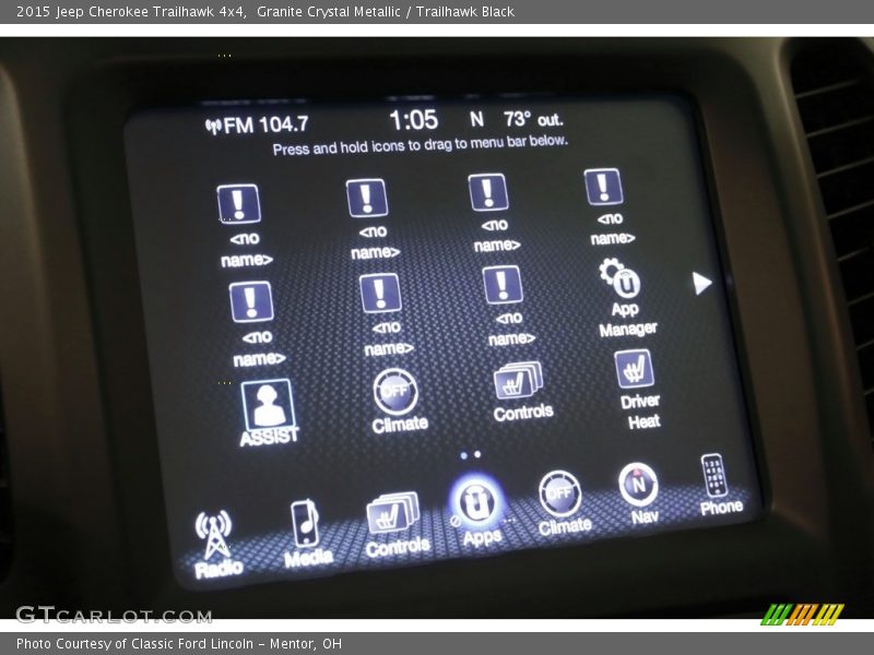 Granite Crystal Metallic / Trailhawk Black 2015 Jeep Cherokee Trailhawk 4x4