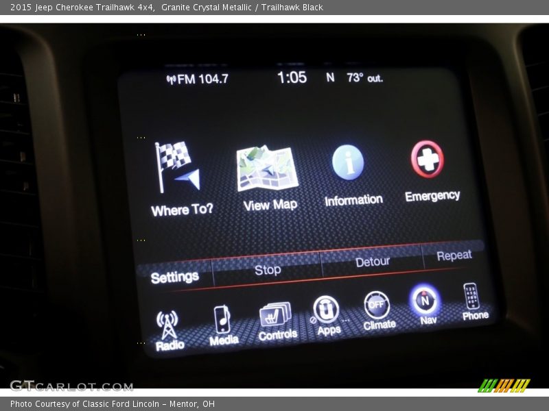 Granite Crystal Metallic / Trailhawk Black 2015 Jeep Cherokee Trailhawk 4x4