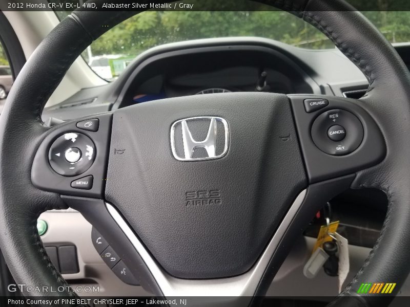 Alabaster Silver Metallic / Gray 2012 Honda CR-V EX-L 4WD
