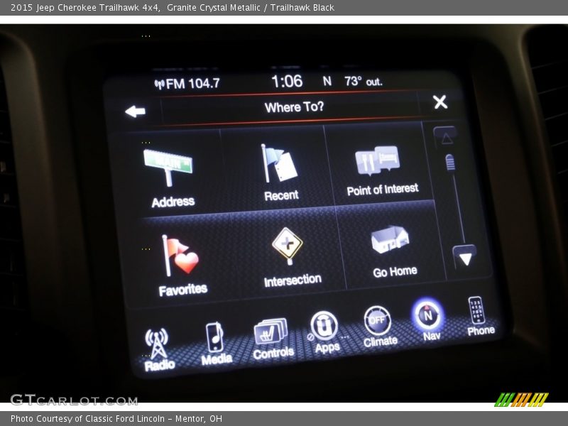 Granite Crystal Metallic / Trailhawk Black 2015 Jeep Cherokee Trailhawk 4x4