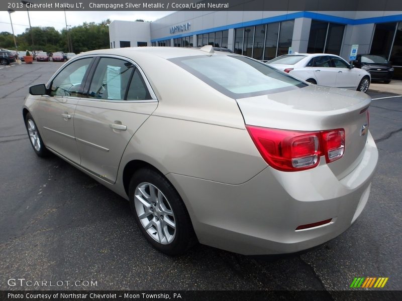 Champagne Silver Metallic / Cocoa/Light Neutral 2013 Chevrolet Malibu LT