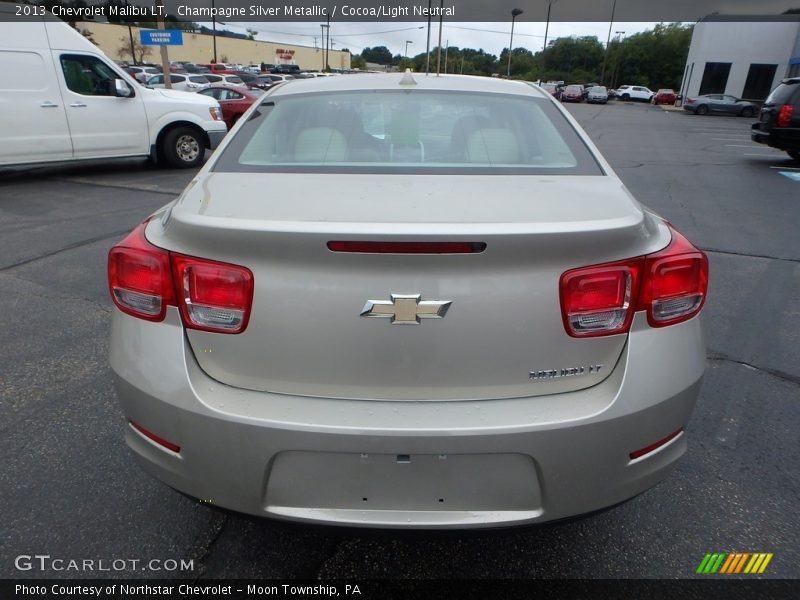 Champagne Silver Metallic / Cocoa/Light Neutral 2013 Chevrolet Malibu LT