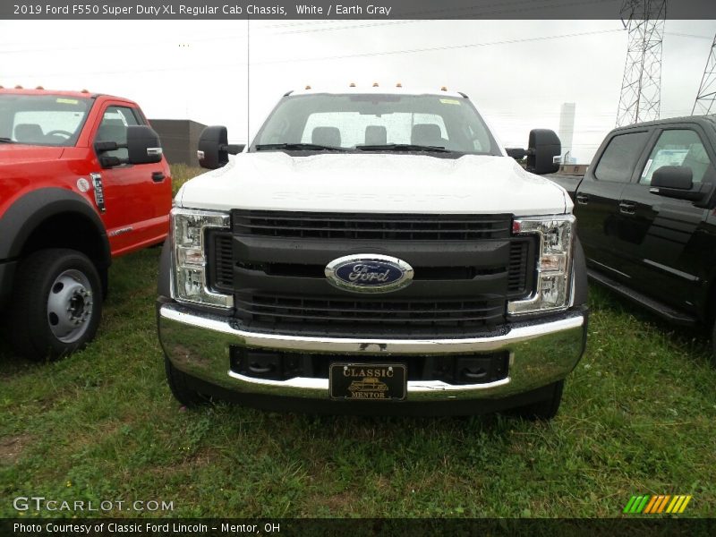 White / Earth Gray 2019 Ford F550 Super Duty XL Regular Cab Chassis