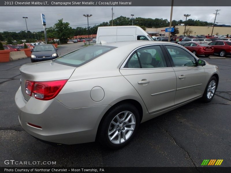 Champagne Silver Metallic / Cocoa/Light Neutral 2013 Chevrolet Malibu LT