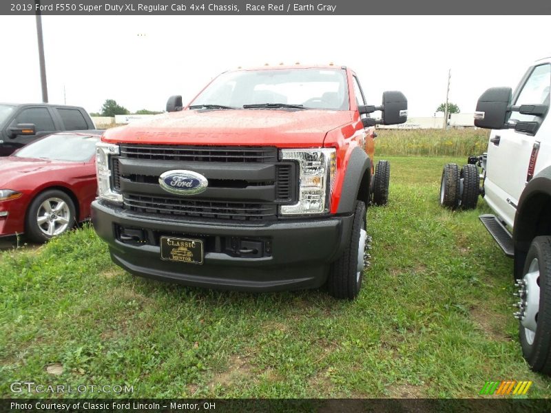 Race Red / Earth Gray 2019 Ford F550 Super Duty XL Regular Cab 4x4 Chassis