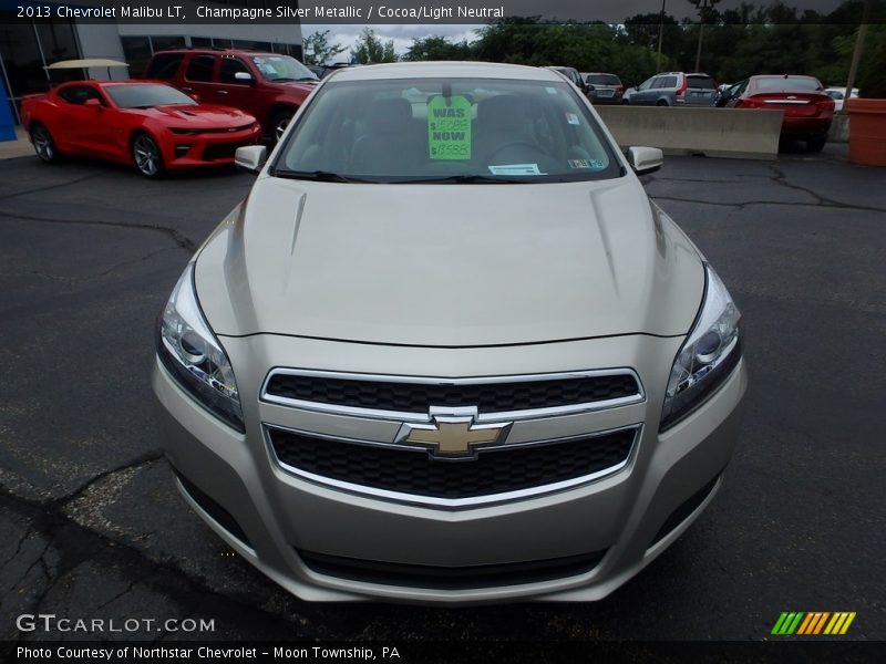 Champagne Silver Metallic / Cocoa/Light Neutral 2013 Chevrolet Malibu LT