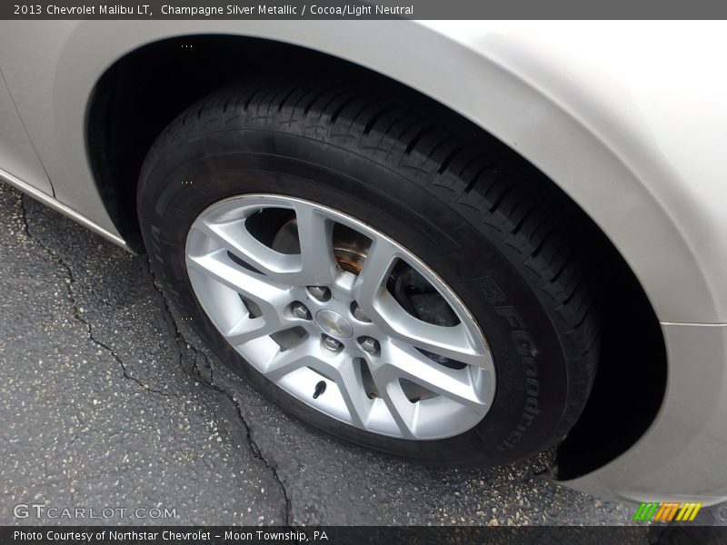 Champagne Silver Metallic / Cocoa/Light Neutral 2013 Chevrolet Malibu LT