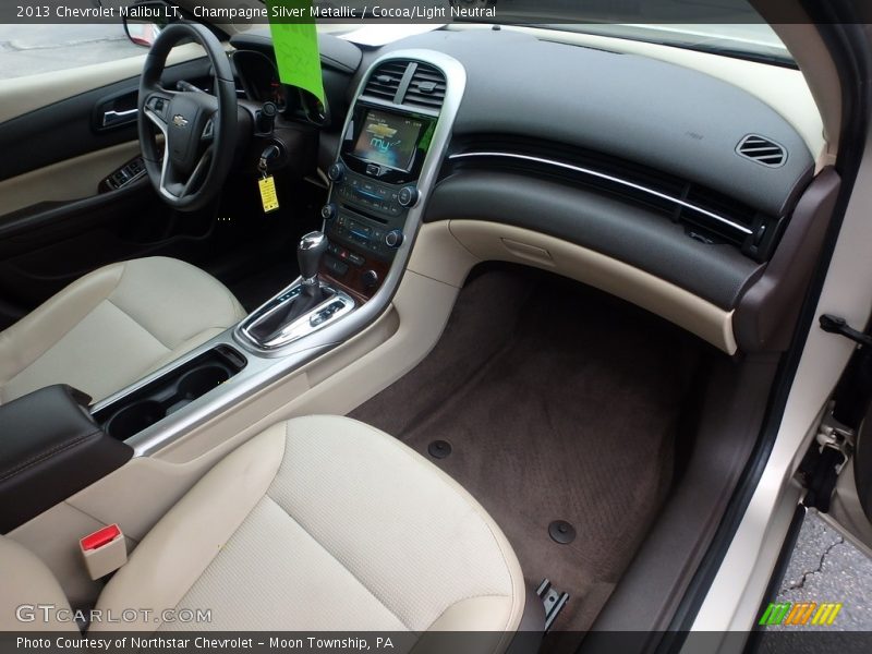 Champagne Silver Metallic / Cocoa/Light Neutral 2013 Chevrolet Malibu LT