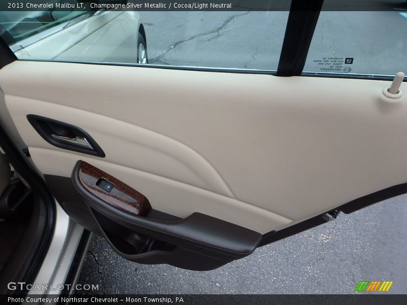 Champagne Silver Metallic / Cocoa/Light Neutral 2013 Chevrolet Malibu LT
