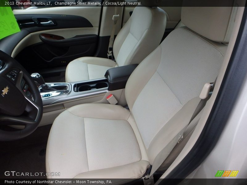 Champagne Silver Metallic / Cocoa/Light Neutral 2013 Chevrolet Malibu LT