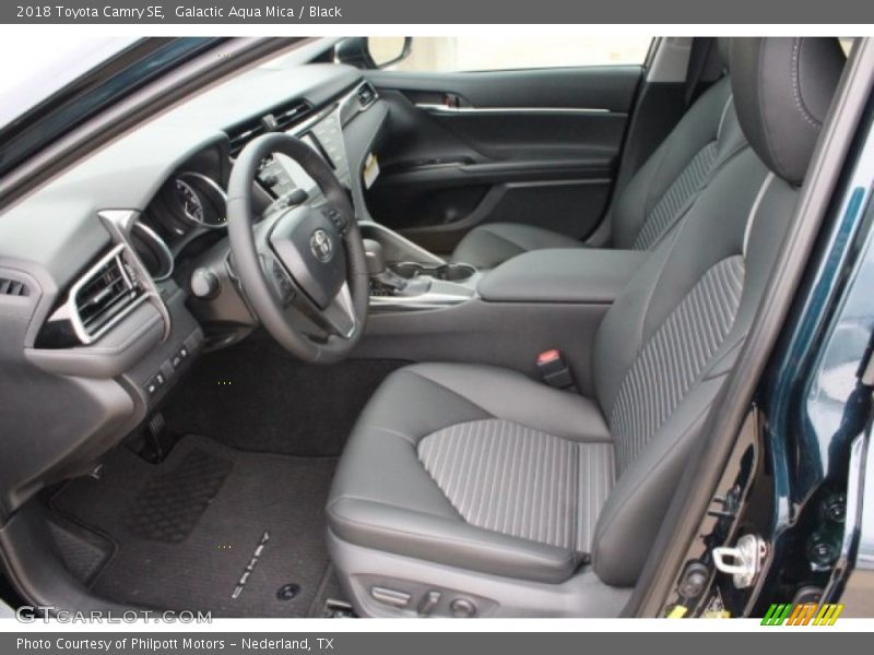 Galactic Aqua Mica / Black 2018 Toyota Camry SE