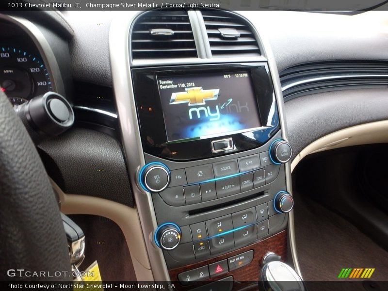 Champagne Silver Metallic / Cocoa/Light Neutral 2013 Chevrolet Malibu LT