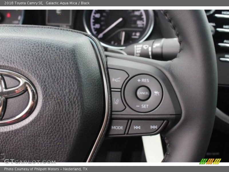 Galactic Aqua Mica / Black 2018 Toyota Camry SE