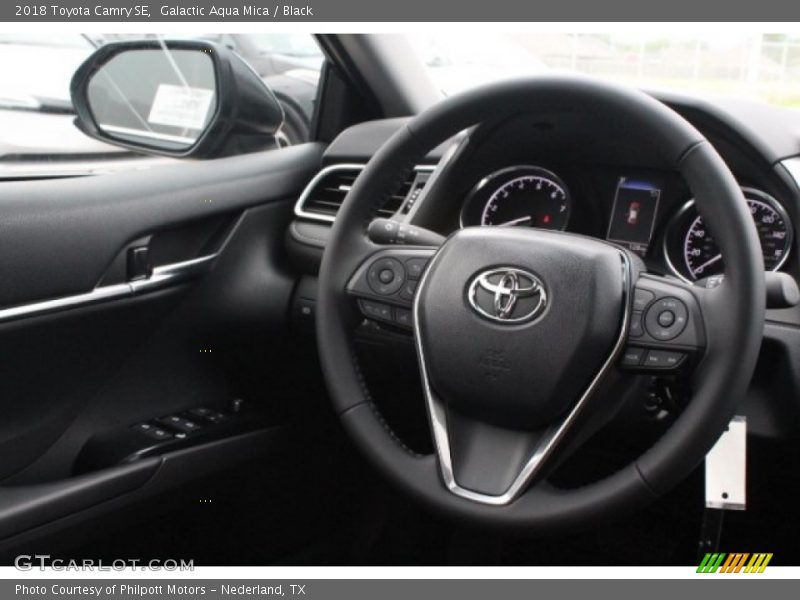 Galactic Aqua Mica / Black 2018 Toyota Camry SE
