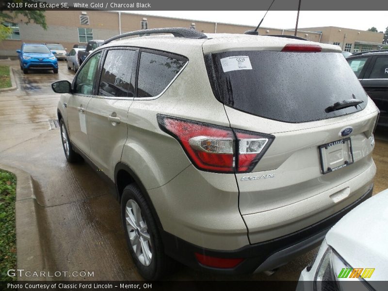 White Gold / Charcoal Black 2018 Ford Escape SE