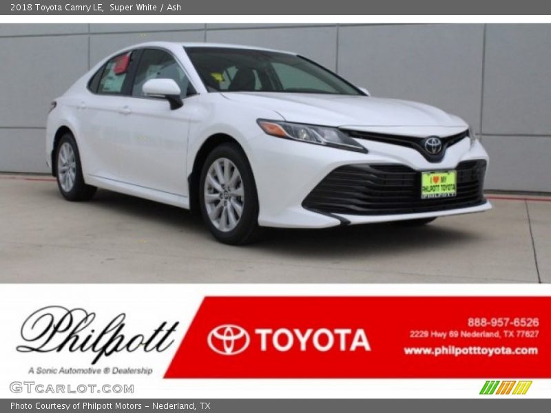 Super White / Ash 2018 Toyota Camry LE