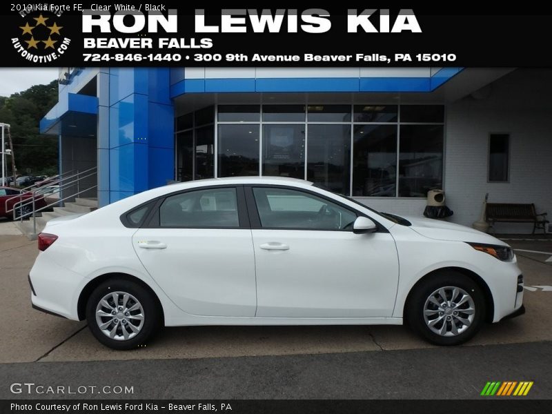 Clear White / Black 2019 Kia Forte FE