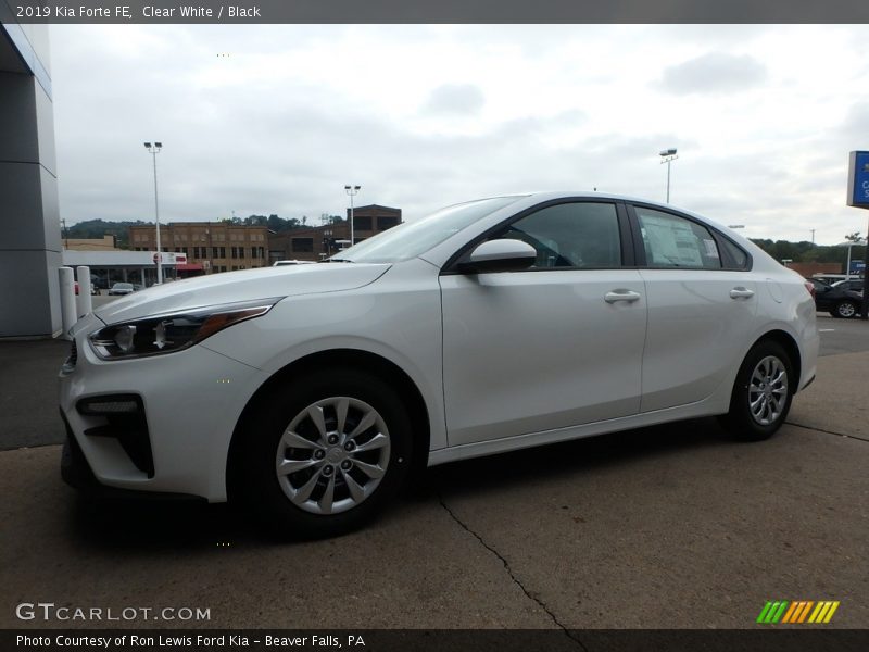 Clear White / Black 2019 Kia Forte FE