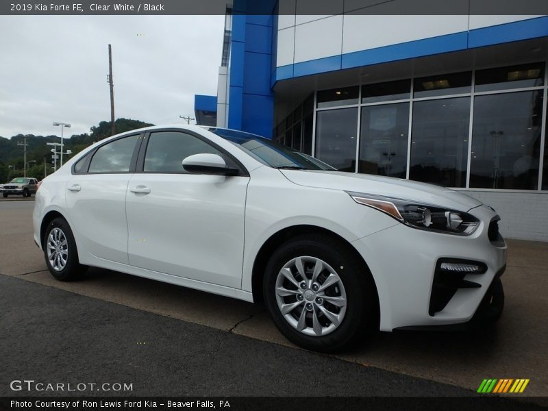 Clear White / Black 2019 Kia Forte FE