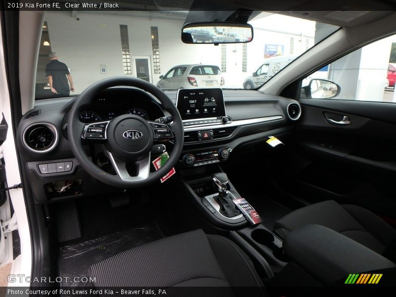 Clear White / Black 2019 Kia Forte FE
