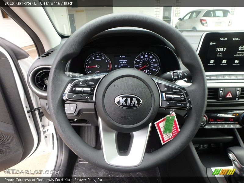 Clear White / Black 2019 Kia Forte FE