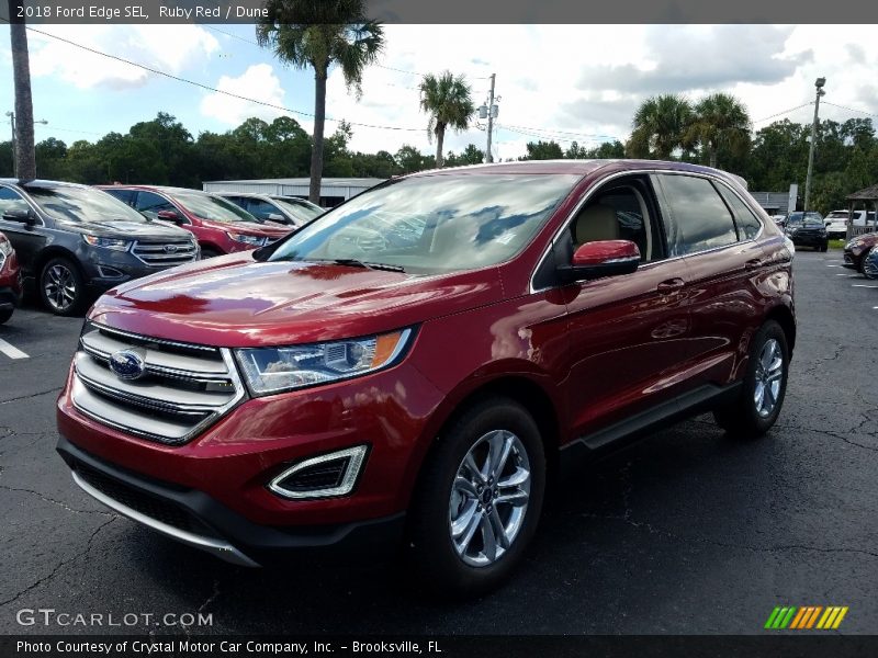 Ruby Red / Dune 2018 Ford Edge SEL