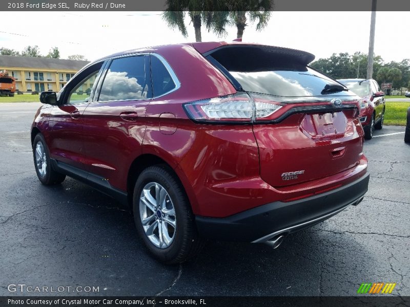 Ruby Red / Dune 2018 Ford Edge SEL
