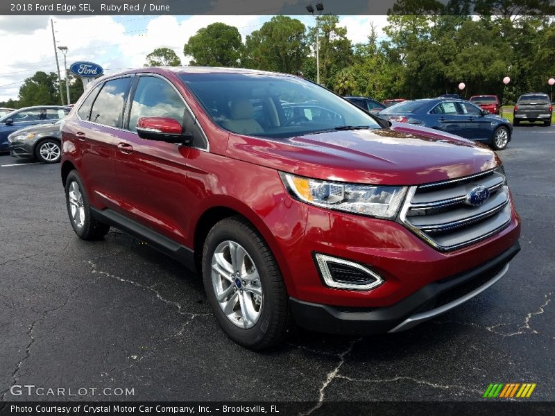 Ruby Red / Dune 2018 Ford Edge SEL