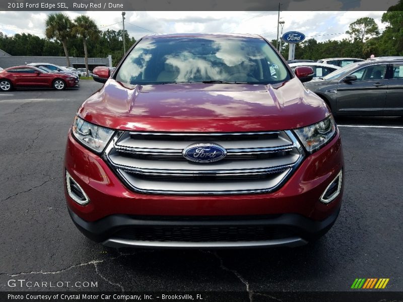 Ruby Red / Dune 2018 Ford Edge SEL