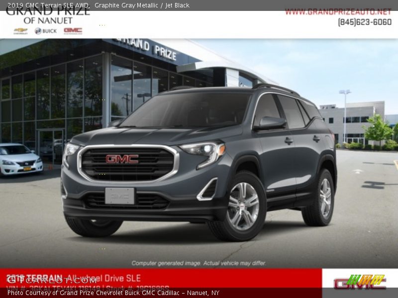 Graphite Gray Metallic / Jet Black 2019 GMC Terrain SLE AWD