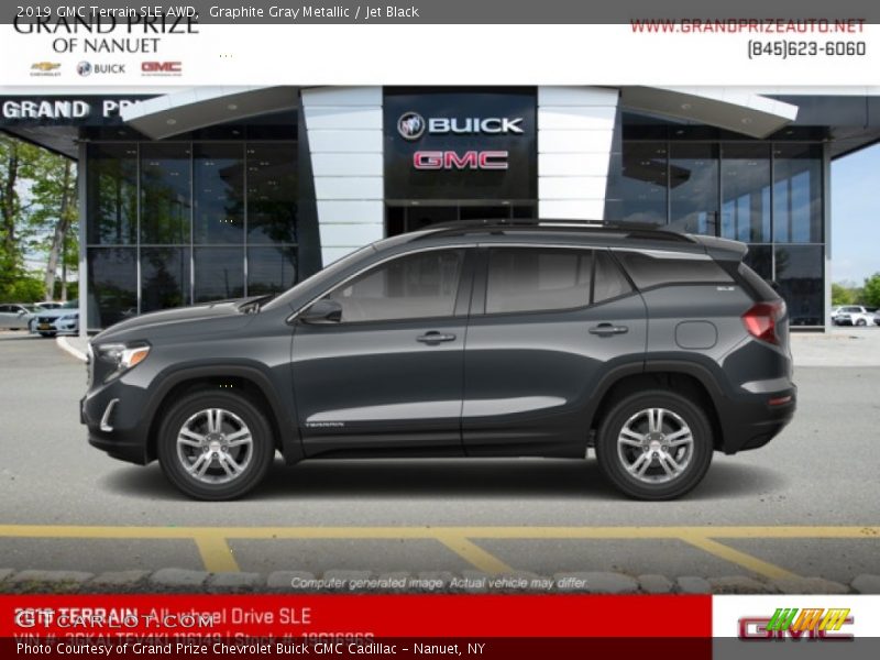Graphite Gray Metallic / Jet Black 2019 GMC Terrain SLE AWD
