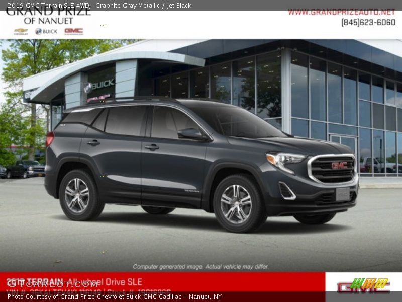 Graphite Gray Metallic / Jet Black 2019 GMC Terrain SLE AWD