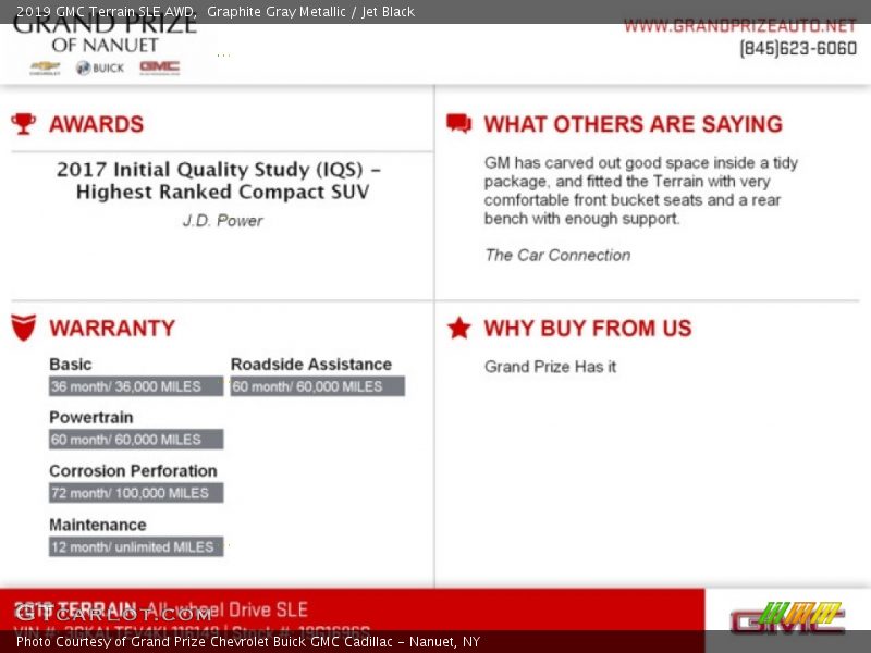 Graphite Gray Metallic / Jet Black 2019 GMC Terrain SLE AWD
